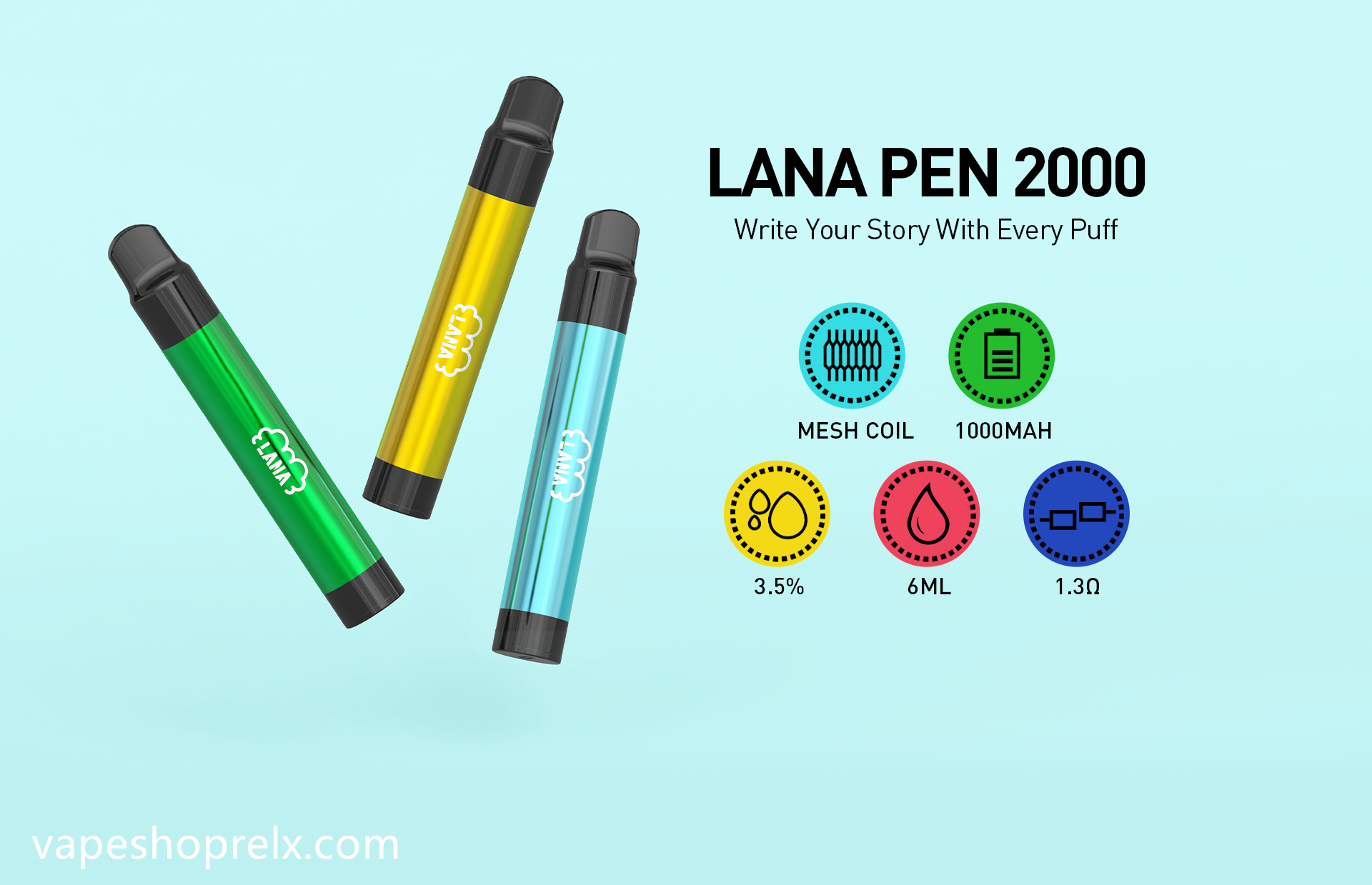 LANA 2000 口拋棄式電子煙