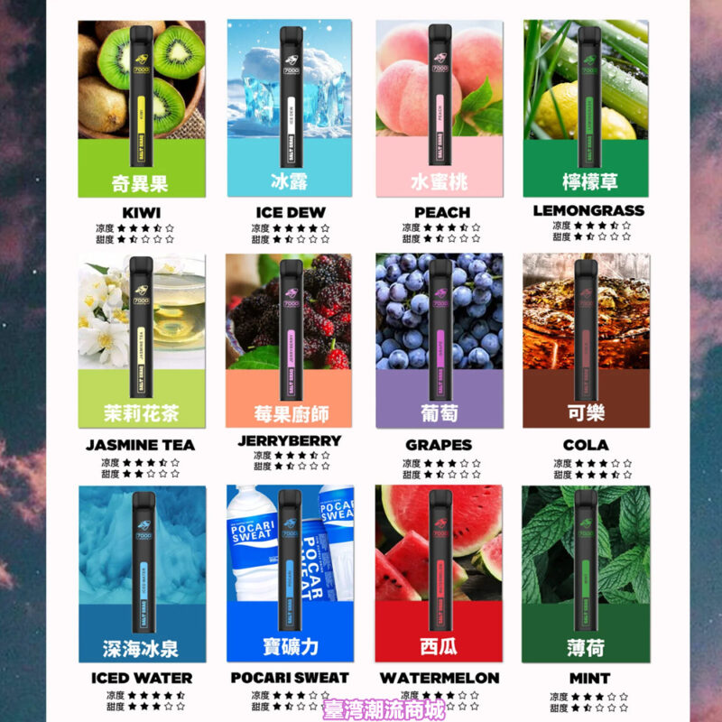 鯊克7000口拋棄式電子煙